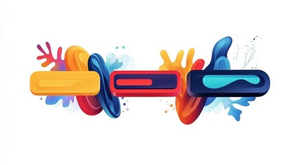 Poster - Website navigation bar abstract concept vector illustration set. PR events, sponsoring web page, UI element, user interface, corporate landing page, online business representation abstract metaphor.