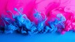 © ขวัญฤทัย เฉลาชาญชัยย - Vibrant Swirls of Blue and Pink Paint Melting Together in a Bold Abstract Composition for Modern Design and Artistic Inspiration
