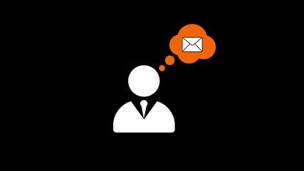 Poster - Animated profile and message icons for modern interfaces.