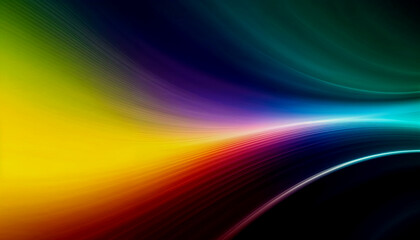 Fototapete - Abstract background in black, dark blue, green, emerald, petrol, teal, lime, yellow, and white. gradient ombre mix of colors. Stripe of lines