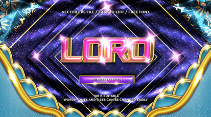 Poster - Luxury Lords 3D Rendering text effect style