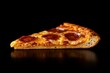 © Nico - Delicious Pepperoni Pizza Slice on Black Background