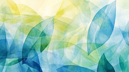 Poster - Flowing leaves in soft pastel colors nature abstract art tranquil environment close-up serenity concept