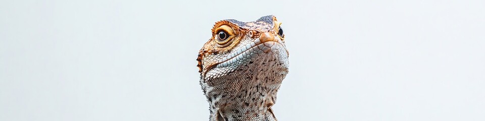 Poster - minimalistic photo of tropical exotic animal clean background focus on animal features