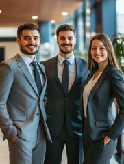 Professional Business Team in a Corporate Office Environment
