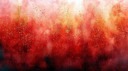 Poster - Abstract Red Gradient with Sparkling Glitter and Textured Brush Strokes for Artistic Background and Creative Design Use