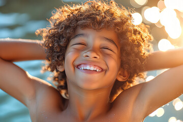 Wall Mural - Black teenager boy on a outdoors background