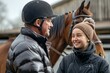© Tetiana Kasatkina - young rider practicing in the barn