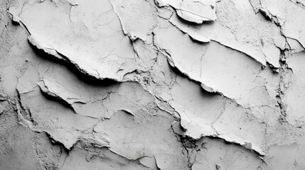 Poster - Textured rough stucco wall background with irregular surface patterns in monochrome for architectural and design projects