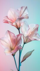 Wall Mural - Elegant Pink Floral Arrangement with Soft Pastel Background