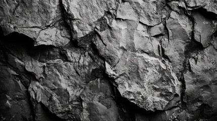 Poster - Gray rough stone surface texture with intricate details and patterns for background or design use in various projects.