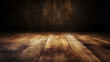 Poster - Rustic dark wooden floor and wall texture creating a warm and vintage atmosphere suitable for background use in various design projects