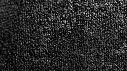 Poster - Black coarse fabric texture with woven structure ideal for backgrounds or textile design projects