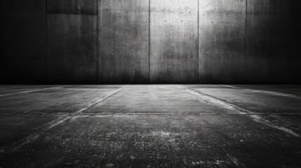 Poster - Concrete floor texture with dark gray tones for industrial or abstract backgrounds in graphic design or architectural presentations.