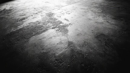 Poster - Textured gray cement floor with rough, dirty surface capturing a gritty industrial aesthetic ideal for backgrounds and design projects.