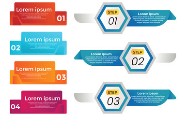 Fototapete - Modern Infographic slides presentation elements template. Business Process and step diagram. Data visualization timeline process infographic.