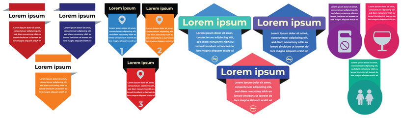 Fototapete - Modern Infographic slides presentation elements template. Business Process and step diagram. Data visualization timeline process infographic.