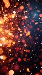 Poster - Shimmering bokeh lights warm festive holiday backgrounds celebratory designs