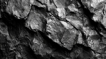 Poster - Textured dark rocky surface background for design and artistic projects showcasing natural ruggedness and organic elements.