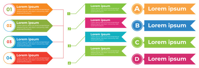 Fototapete - Modern Infographic slides presentation elements template. Business Process and step diagram. Data visualization timeline process infographic.