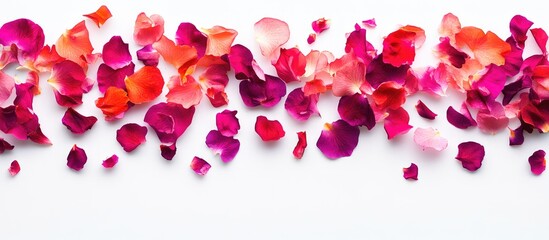 Aufkleber - Colorful flower petal pattern on a white background ideal for design projects and creative applications in fashion or stationery industries