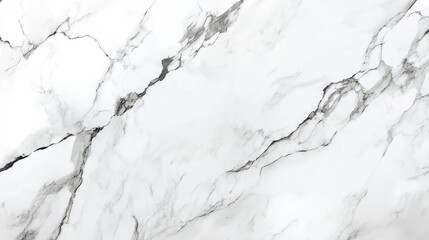 Poster - Elegant white marble texture with natural gray veining suitable for backgrounds in design and decor projects. High-quality polished surface.