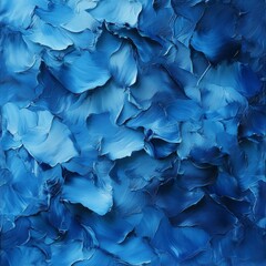 Poster - Abstract Blue Textures With Layered Brush Strokes Create a Calming and Vibrant Visual Effect in an Artistic Design From a Contemporary Gallery