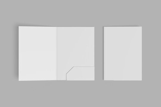 Blank paper folder rendering for mockup