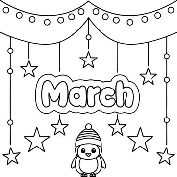Starry Nights and Sweet Delights in coloring page
