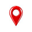 © Designtok77 - red map pointer location icon with isolated on white background