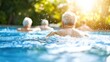 © MrsNoopin - A group of seniors enjoying water aerobics in a sunlit pool