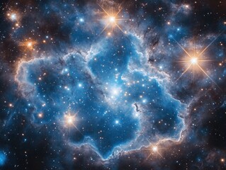 Wall Mural - galaxy with star cluster