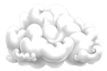 Wall Mural - soft and fluffy white clouds over blue sky background