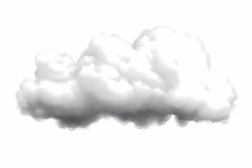 Wall Mural - soft white cloud with subtle gray shadow on a bright background