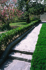 Canvas Print - Walking path in the park.