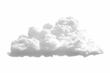 Wall Mural - fluffy white cloud isolated on bright white background for design