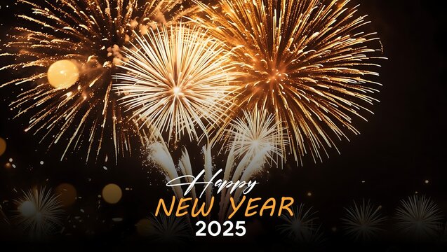 2025 Happy New Year Greeting Card card or banner to wish a happy new year 2025 in happy new year 2025