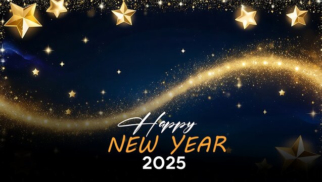 2025 Happy New Year Greeting Card card or banner to wish a happy new year 2025 in happy new year 2025
