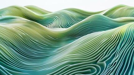 Poster - Abstract green lines.