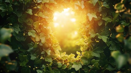 Poster - Sunshine filtered through tree leaves