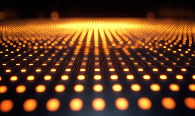 Wall Mural - Grids Grids of glowing pixels pulsating with a futuristic vibe. Generative AI