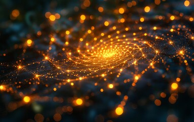 Wall Mural - Electric Web A web of glowing electric lines pulsating with rhythmic energy. Generative AI