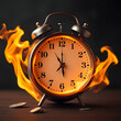© BlackStarCreations - Clock burning image. time passing. getting old