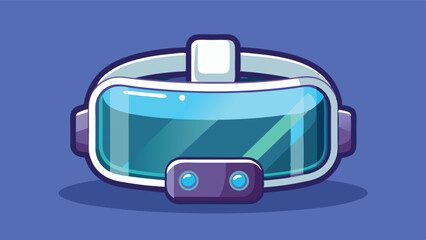Leinwandbilder - Stylish virtual reality goggles design featuring a sleek blue color scheme, suitable for gaming and immersive experiences in a tech-centric environment