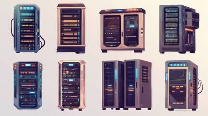 Poster - Server racks powering modern technology, a collection of high performance computing units