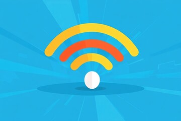 Poster - A single white egg sits atop a bright blue surface