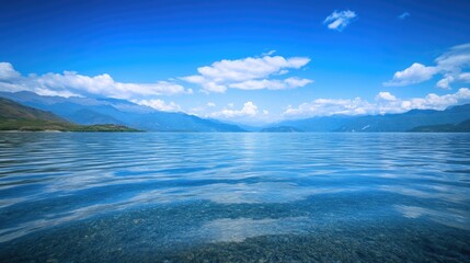 Poster - A serene mountain lake surrounded by majestic mountains