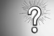 © Alla - A simple question mark icon on a grayscale background
