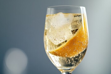 Wall Mural - Glass of Water with Orange Slice