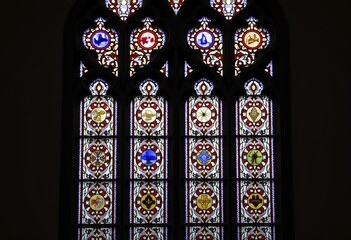 Poster - the intricate tapestry of light in a stained glass window